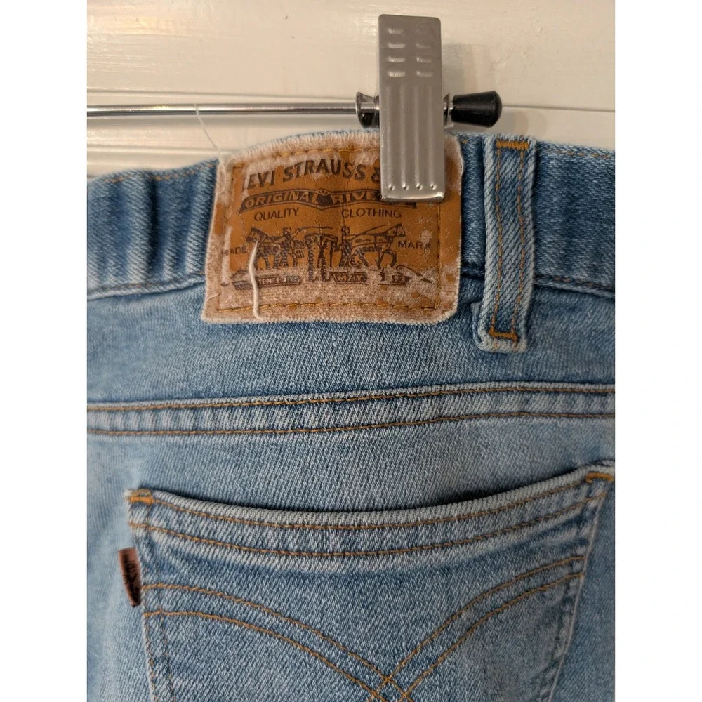 Levis 541 Mens Light Wash Orange Tab Elastic Waist‎ Straight Leg Jeans W35 L32
